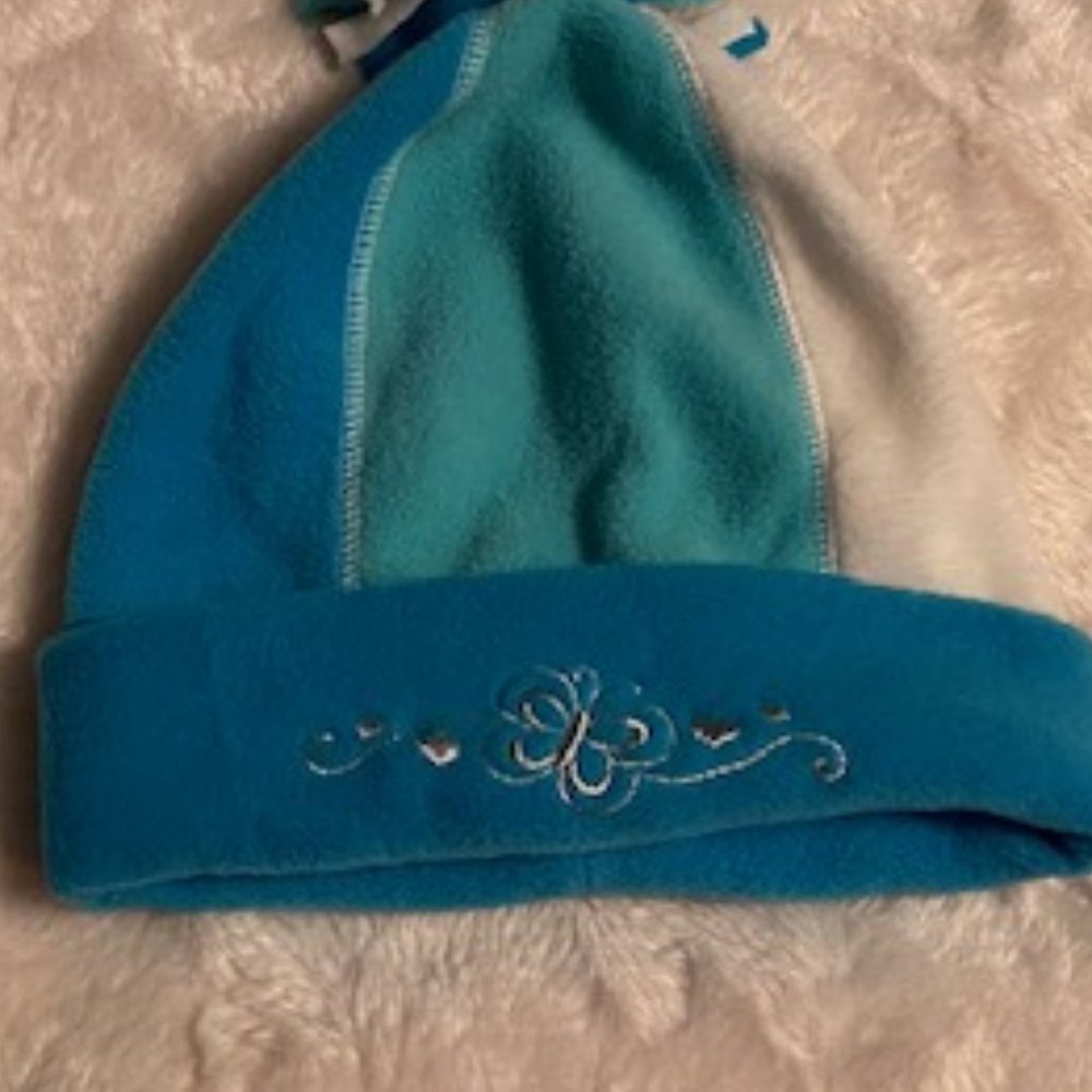 $10 ADD ON Children's Place Girls Blue White Fleece Pom Pom Toque Size 10-14 - Picture 5 of 7
